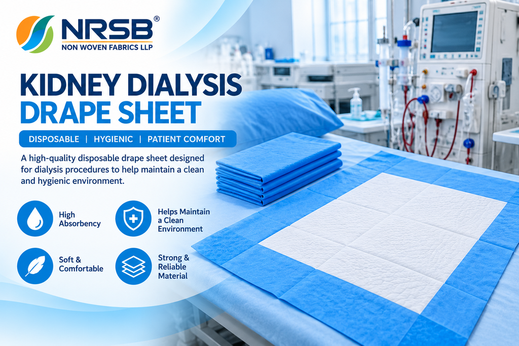 NRSB kidney dialysis drape sheet for clinical use